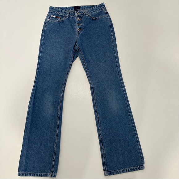 Vintage Y2K Tommy Jeans Mid Rise Jamil Button Fly Flare Jeans Women’s size 7 - Picture 2 of 13
